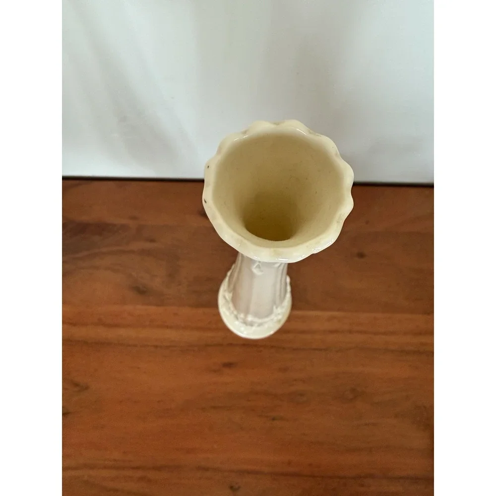 Vintage Lenox Florentine Porcelain‎ Bud Vase Cream Beige 11